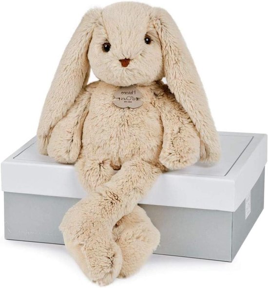 Pluche Konijn - Knuffelbeest Zacht Speelgoed - Kinderen Vermaken - Lange Poten en Oren - 40 cm - Beige