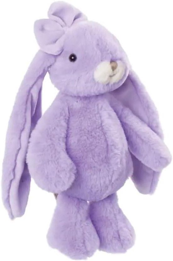 Pluche Konijn - Zacht Dierenfiguur - Knuffelen en Spelen - Machinewasbaar tot 30°C - 22 cm - Lavendel Paars