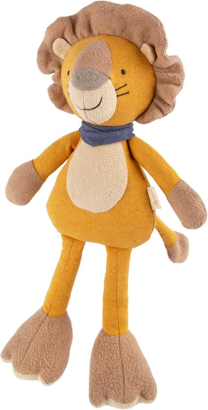 Pluche leeuw - Knuffel dier - Spelen en knuffelen - Draaiarmen en poten - 32 cm - Geel