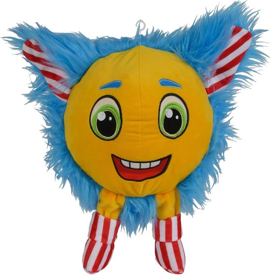Pluche Monster - Knuffelbeest - Babyspeelgoed - Veranderbaar van bal naar monster - 20cm - Blauw van Merkloos