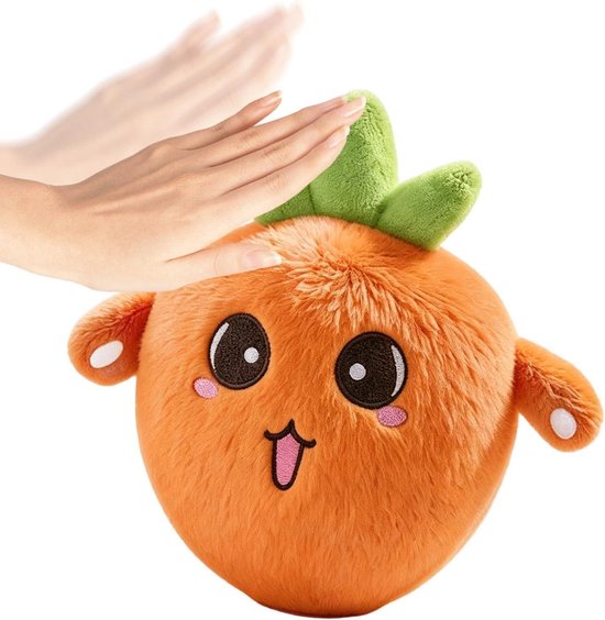 Pluche Muziekspeelgoed - Fruit Knuffel - Zintuiglijke Ontwikkeling - Interactieve Duetmodus - 23 x 21 x 10.5 cm - Wortel