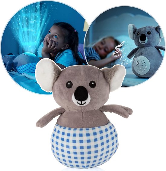 Pluche nachtlampje en knuffeldier met sterrenhemel-projector voor kinderen van Merkloos