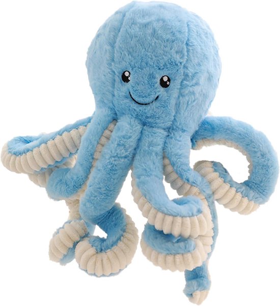 Pluche Octopus Knuffel Speelgoed voor Kinderen en Cadeau Zeedier Blauw van Merkloos