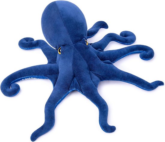 Pluche Octopus - Zacht Knuffeldier - Decoratie Kamer - Realistisch Ontwerp - 85 cm - Blauw