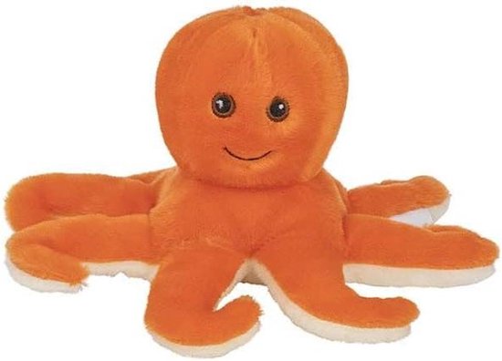 Pluche octopus - Zachte knuffel - Cadeau geven - Dier thema - 17 cm - Multikleur