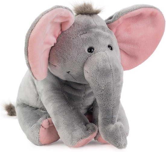 Pluche Olifant BabySugar in Roze - 30 cm Knuffel voor Baby's en Kinderen van Merkloos