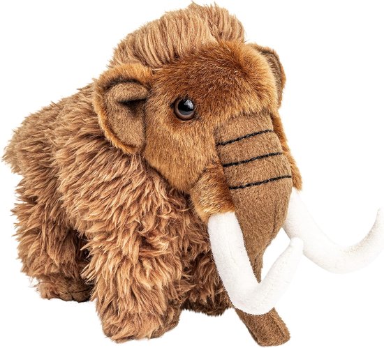 Pluche Olifant - Knuffeldier Dier - Kinderkamer Decoratie - Realistisch Design Hoge Kwaliteit - 16 cm Hoogte - Bruin