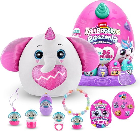 Pluche Olifant - Knuffeldier Surprise - Verzamelen en Knuffelen - Meer dan 20 Verrassingen - 28 cm Hoog