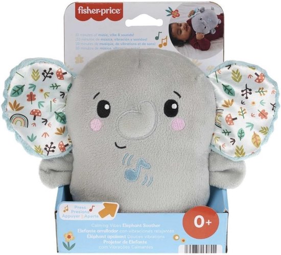 Pluche Olifant Slaapknuffel met Rustgevende Vibratie en Muziek voor Baby's van Merkloos