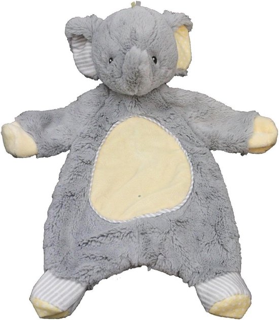 Pluche Olifant - Zachte knuffel - Baby entertainment - Dekentje en knuffel - 19 inch - Grijs