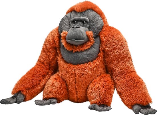 Pluche Orang-Oetan - Knuffel Dier - Kinderen Leren - Gerecyclede Vulling - 38 cm - Orang-Oetan