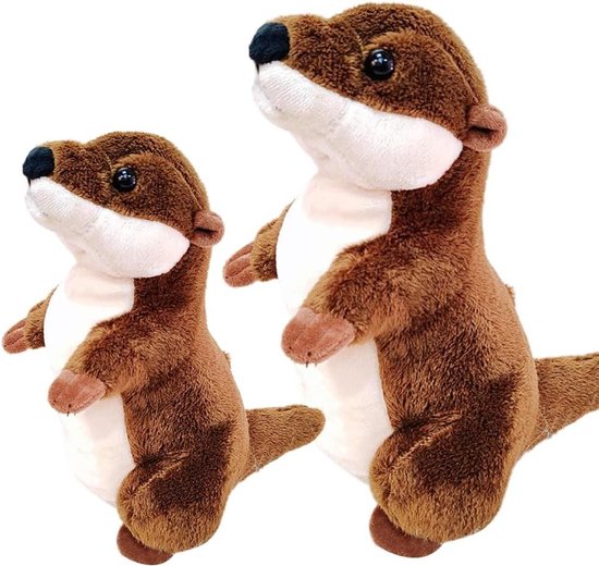 Pluche Otter - Zacht Zeedierenspeelgoed - Knuffelen en Slapen - Draagbaar Ontwerp - 23 cm - Bruin