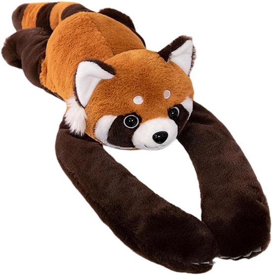 Pluche Panda - Knuffeldier Dier - Kinderkamer Decoratie - Zacht PP Katoen Vulling - 60 cm - Rood
