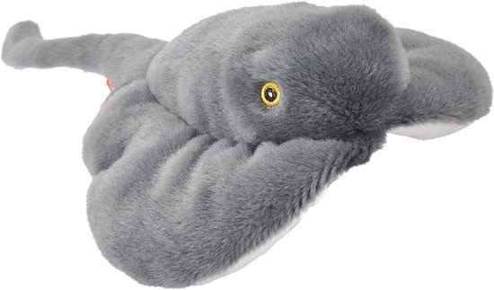 Pluche Pijlstaartrog - Knuffel Dier - Kinderen Leren - Gemaakt van Gerecyclede Flessen - 8 inch - Stingray van Merkloos