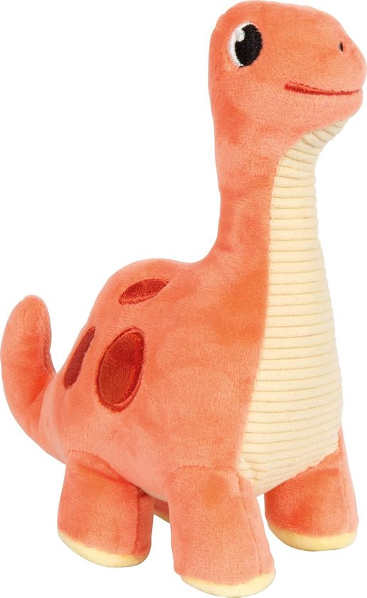 Pluche Rode Dinosaurus Knuffel - Zacht Dino Speelgoed 19 cm voor Baby en Dreumes van Merkloos