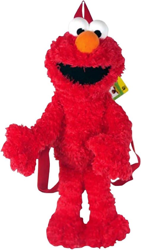 Pluche Rugzak - Zachte Knuffel Tas - Spelen en Knuffelen - Kindveilige Ogen - 3988 cm Hoog - Rood van Merkloos
