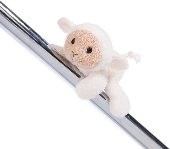 Pluche Schaap Knuffel met Magneet - Beige 12 cm - Magnetisch Dier voor Koelkast of Schoolbord van Merkloos