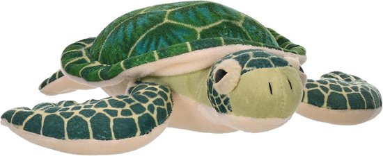 Pluche Schildpad Knuffeldier - 20 cm - Groene Zee Schildpad van Merkloos