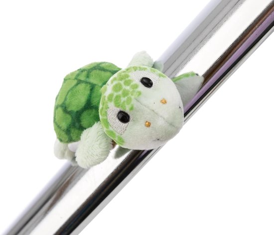Pluche Schildpad - Knuffeldier met Magneet - Decoratie en Gezelschap - Hecht aan Metaal - 7 cm - Groen