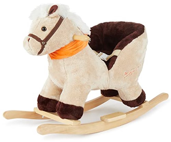 Pluche Schommeldier Paard voor Baby's - Hobbelpaard vanaf 9 maanden van Merkloos