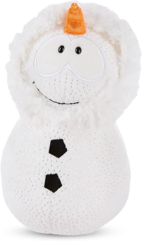 Pluche Sneeuwpop - Knuffeldier - Knuffelen en Spelen - Gemaakt van gerecyclede materialen - 18 cm - Wit