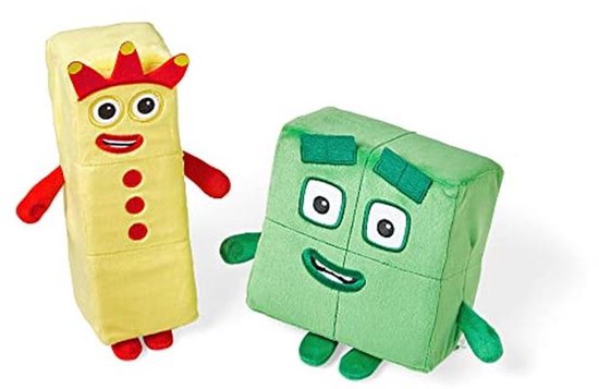 Pluche Speelgoederen voor Peutertjes: Numberblocks Drie en Vier Knuffels van Numberblocks