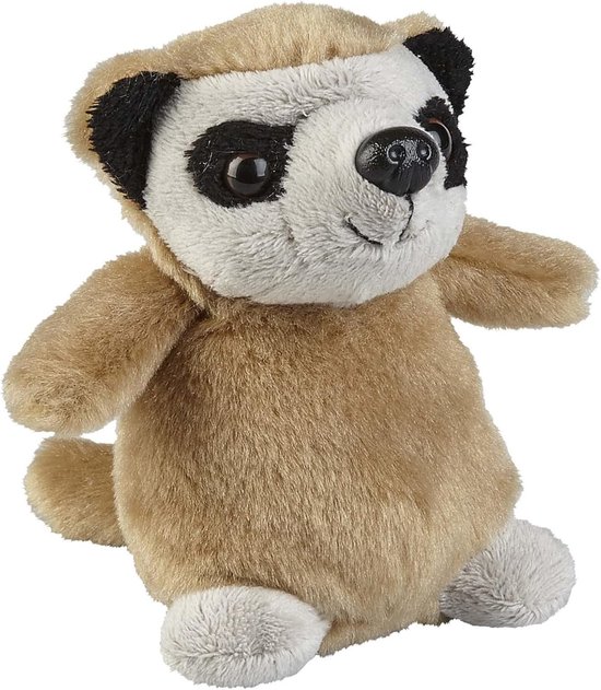 Pluche Stokstaartje - Knuffel Dier - Kinderkamer Decoratie - Zacht Pluche Materiaal - 12 cm - Multikleur van Merkloos