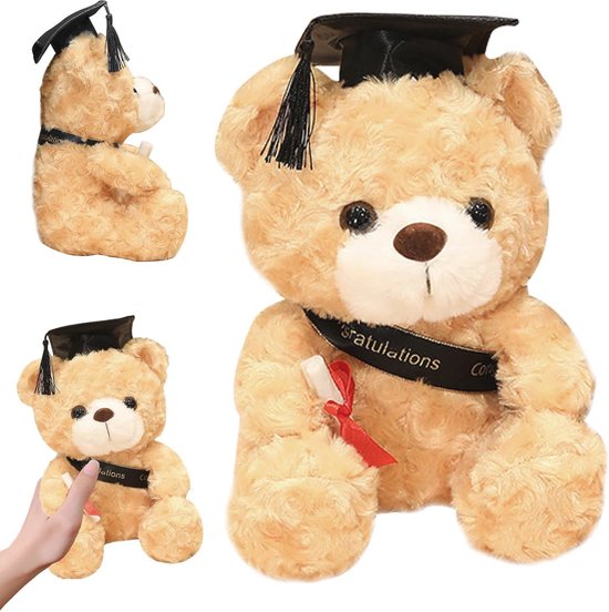 Pluche Teddybeer voor Afstuderen - 23 cm - Schattig Cadeau voor Jongens en Meisjes
