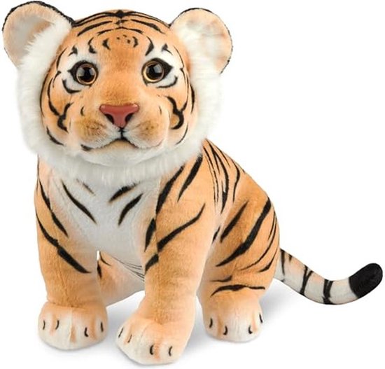 Pluche Tijger Knuffel - 30cm - Zittende Grote Kat voor Kinderen - Bruin - Perfect Cadeau voor Baby's en Kinderen van Gosu Toys