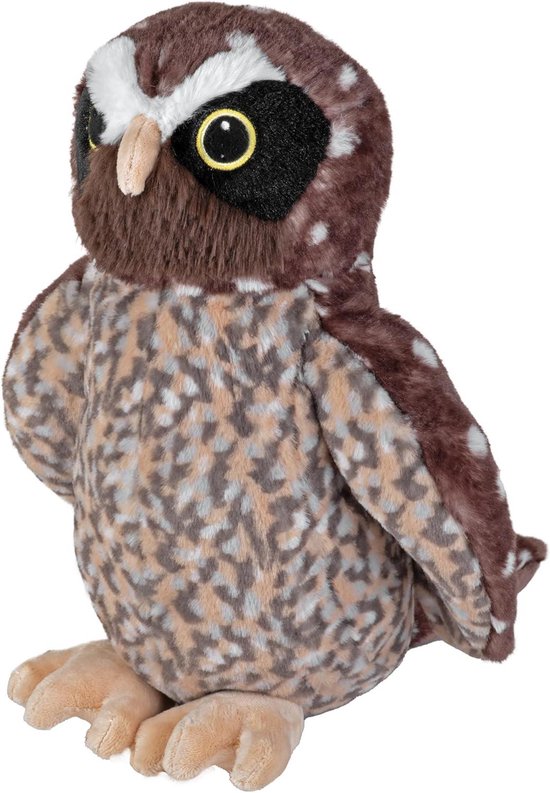 Pluche Uil - Knuffel Dier - Kinderen Leren - Gemaakt van Gerecyclede Flessen - 30 cm - Bruin