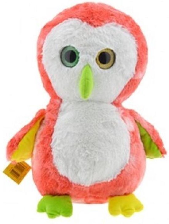 Pluche uil knuffel met grote ogen lekker zacht groot van Rainbow Collection.