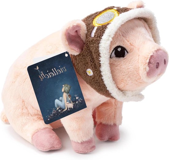 Pluche Varkentje - Knuffel Dier - Voorlezen en Knuffelen - Bijpassend bij Kinderboek - 215 cm - Wit