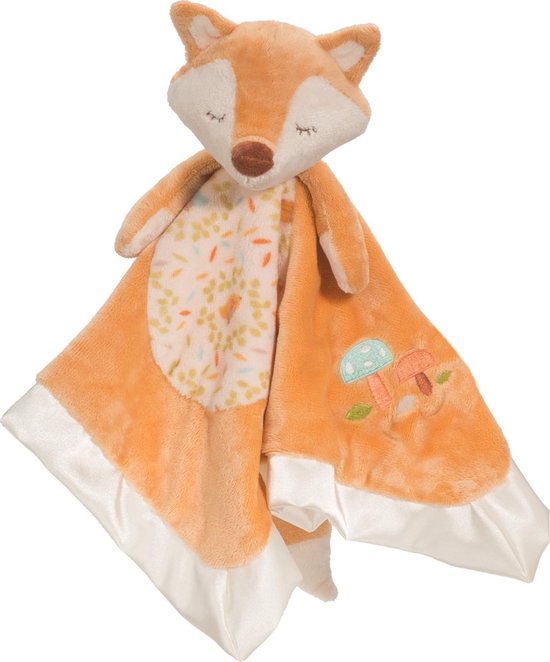 Pluche Vos Knuffel - Zacht Speelgoed - Baby Comfort - Geborduurde Details - 33 cm - Veelkleurig