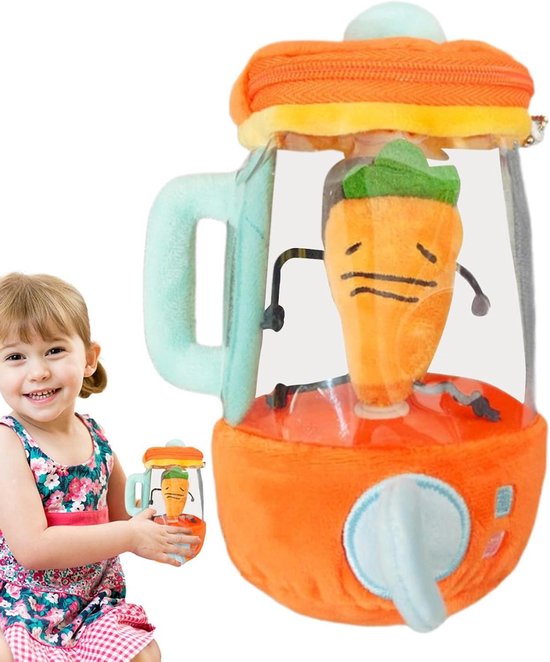 Pluche Wortel - Knuffeldier Speelgoed - Educatief Spel - Simuleert Sapproces - 15 cm - Multicolor