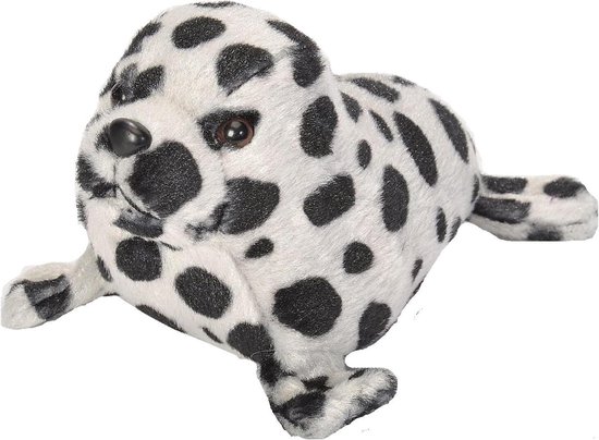 Pluche Zeedier - Knuffel Zeehond - Kinderkamer Decoratie - Gemaakt van Gerecycled Materiaal - 127 cm - Gevlekt