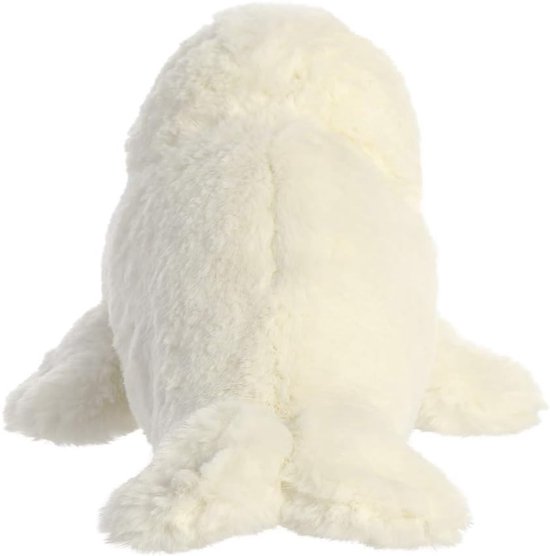 Pluche Zeehond - Knuffel Dier - Knuffelen en Spelen - Gemaakt van Gerecycled Plastic - 14 centimeter - Wit van Merkloos