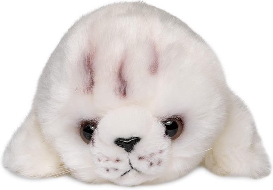 Pluche Zeehond - Knuffeldier Baby - Spelen en Knuffelen - Gerecycled Vulmateriaal - 20 cm - Wit