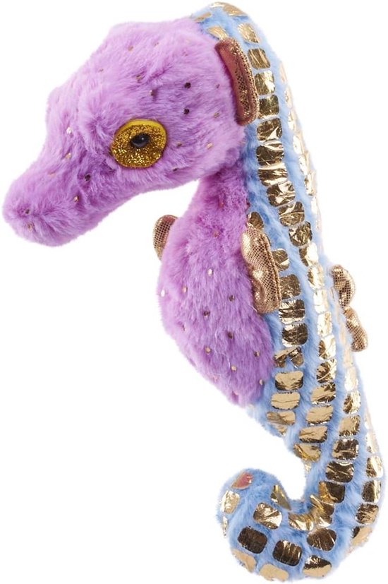Pluche Zeepaardje - Knuffeldier Dier - Kinderen Spelen - Folie Structuur - 203 cm - Paars