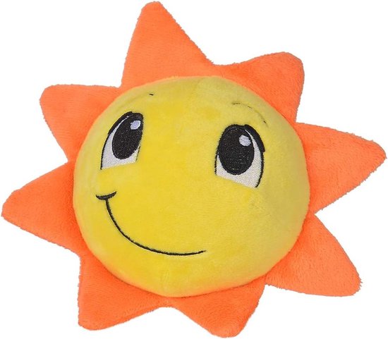 Pluche Zon Knuffel - Zachte Knuffel - Baby Speelgoed - Met Knisperpapier - 17 cm - Geel