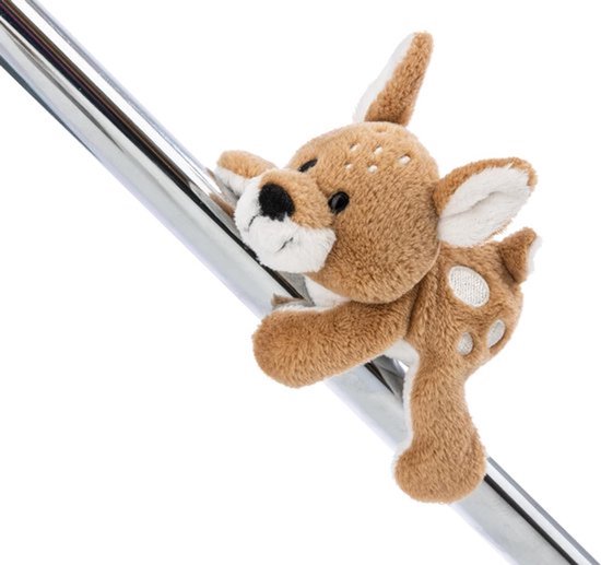Pluchen Hert met Magneet - Knuffeldier Pluche van 12 cm - Bruin Pluchen Dier voor Reizen