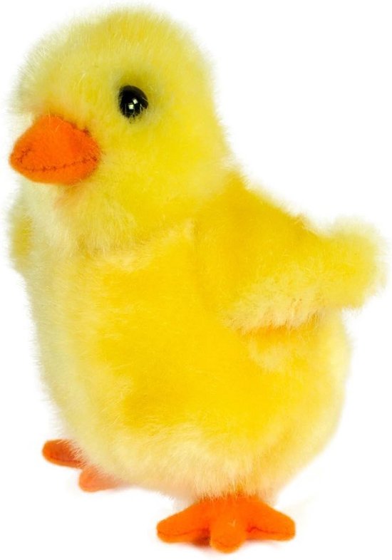 Pluchen Kuiken Knuffeldier Zacht Geel Oranje 12 cm van Merkloos
