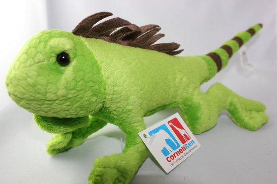 Pluchen Leguaan Knuffel 35 cm Lichtgroen Wasbaar Speelgoed