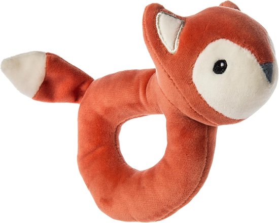 Pluchen Rammelaar Vosje 15 cm - Zacht Baby Speelgoed voor Vastpakken en Knuffelen