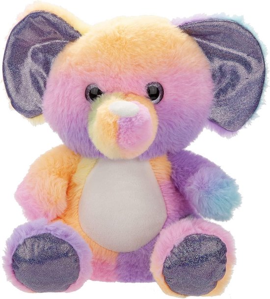 Pluchen Regenboog Olifant 25 cm - Superzacht Knuffeldier met Kleurrijke Vacht