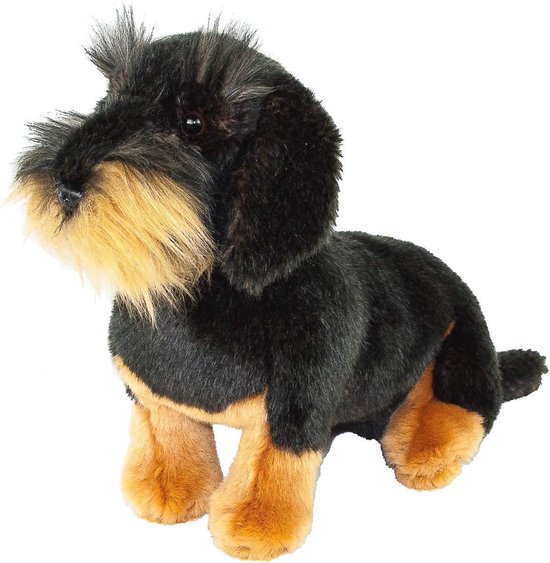 Pluchen Zittende Teckel 28 cm van Merkloos