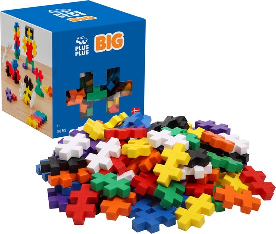 Plus-Plus BIG 100 delige bouwset - 3210 - Bouwspeelgoed - Constructiespeelgoed - Set met bouwstenen - Vanaf 1 jaar van Plus-Plus