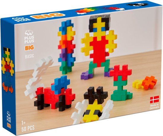 Plus-Plus BIG 50 delige bouwset - 3271 - Peuterspeelgoed - Constructiespeelgoed - Set met bouwstenen - Vanaf 1 jaar van Plus-Plus