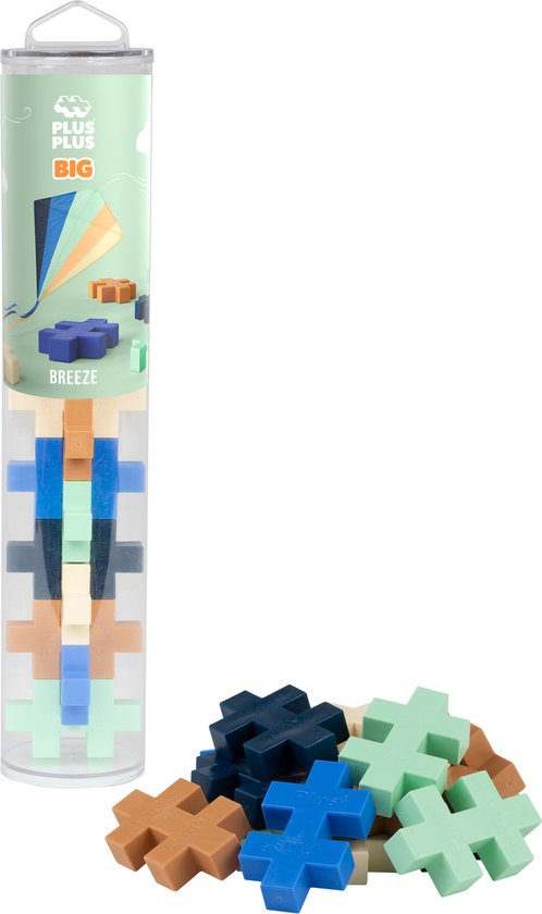 Plus-Plus BIG Tube breeze 15 delige bouwset - 3490 - Bouwspeelgoed - Constructiespeelgoed - Set met bouwstenen - Vanaf 1 jaar
