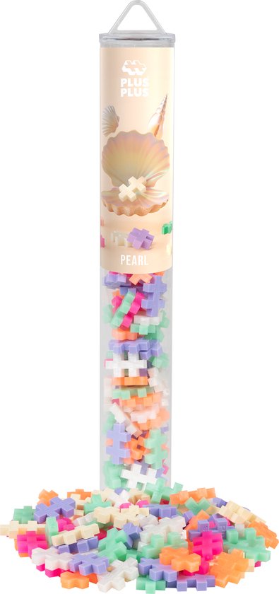 Plus-Plus Tube pearl 100 delige bouwset - 4315 - Bouwspeelgoed - Constructiespeelgoed - Set met bouwstenen - Vanaf 5 jaar van Plus-Plus