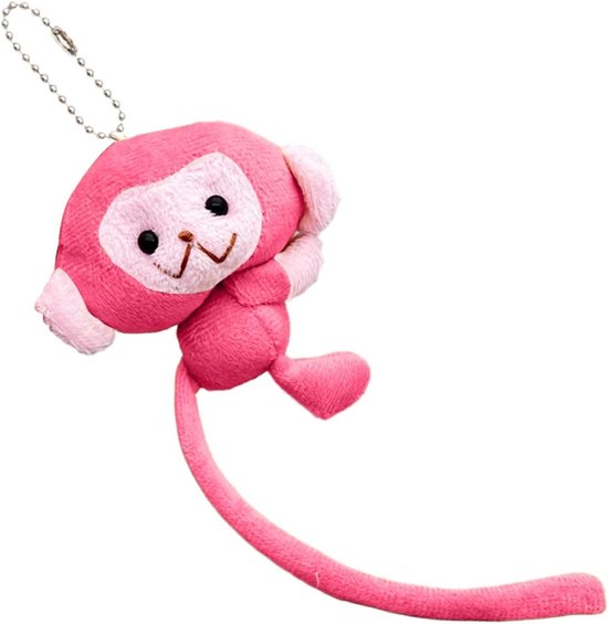 Plush Monkey Keychain, Soft Cartoon Animal Toy, Decorative Creative Accessory, Cute Mini Doll, Car Key Holder, Kids Gift, Boy Girl, Cute Plush Toys, Cute Toys